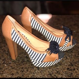 Super Cut Gianni Bini Striped Nautical Heel